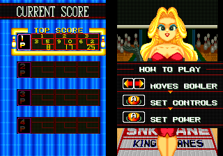 League Bowling screenshot 3 for Neo Geo AES